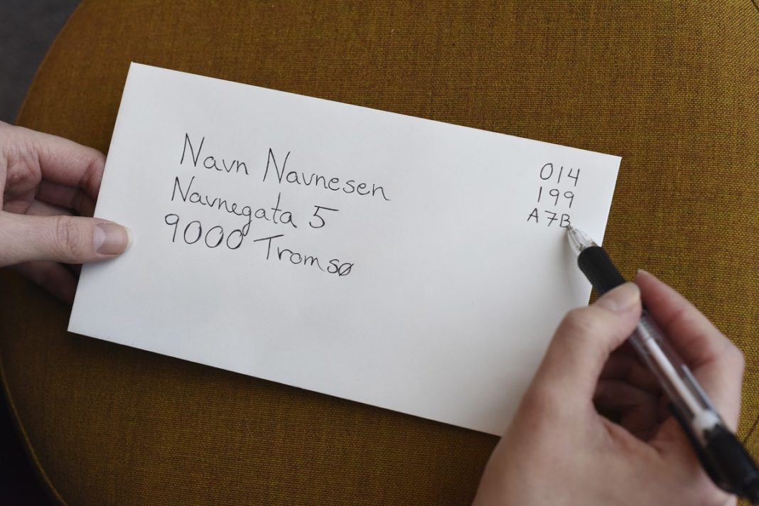 Digitalt frimerke på brev
