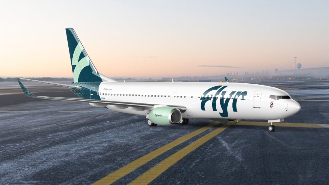 Flyr har valgt flytypen Boeing 737-800. Her med designen til det nye norske flyselskapet