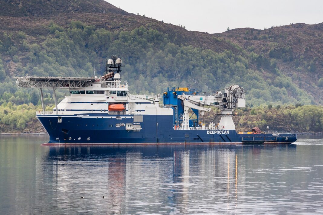Offshore supply skipet Normand Ocean ved Ulsteinvik, Norge